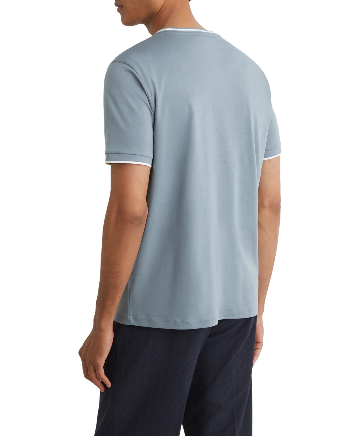 Reiss Men's Ainsley Air-Water Cotton Tipped Tailored-Fit T-Shirt