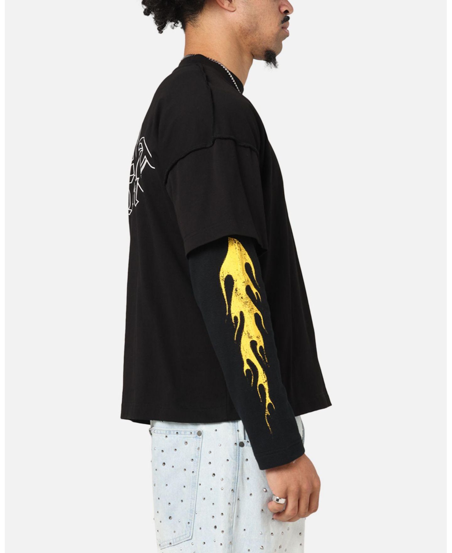 Мужская футболка SAINT MORTA La Flame Long Sleeve, цвет: Чёрный — фото 9