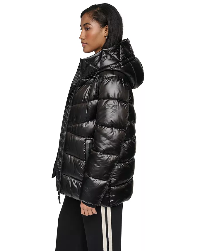 Women's Shine Hooded Puffer Coat - thumbnail 3