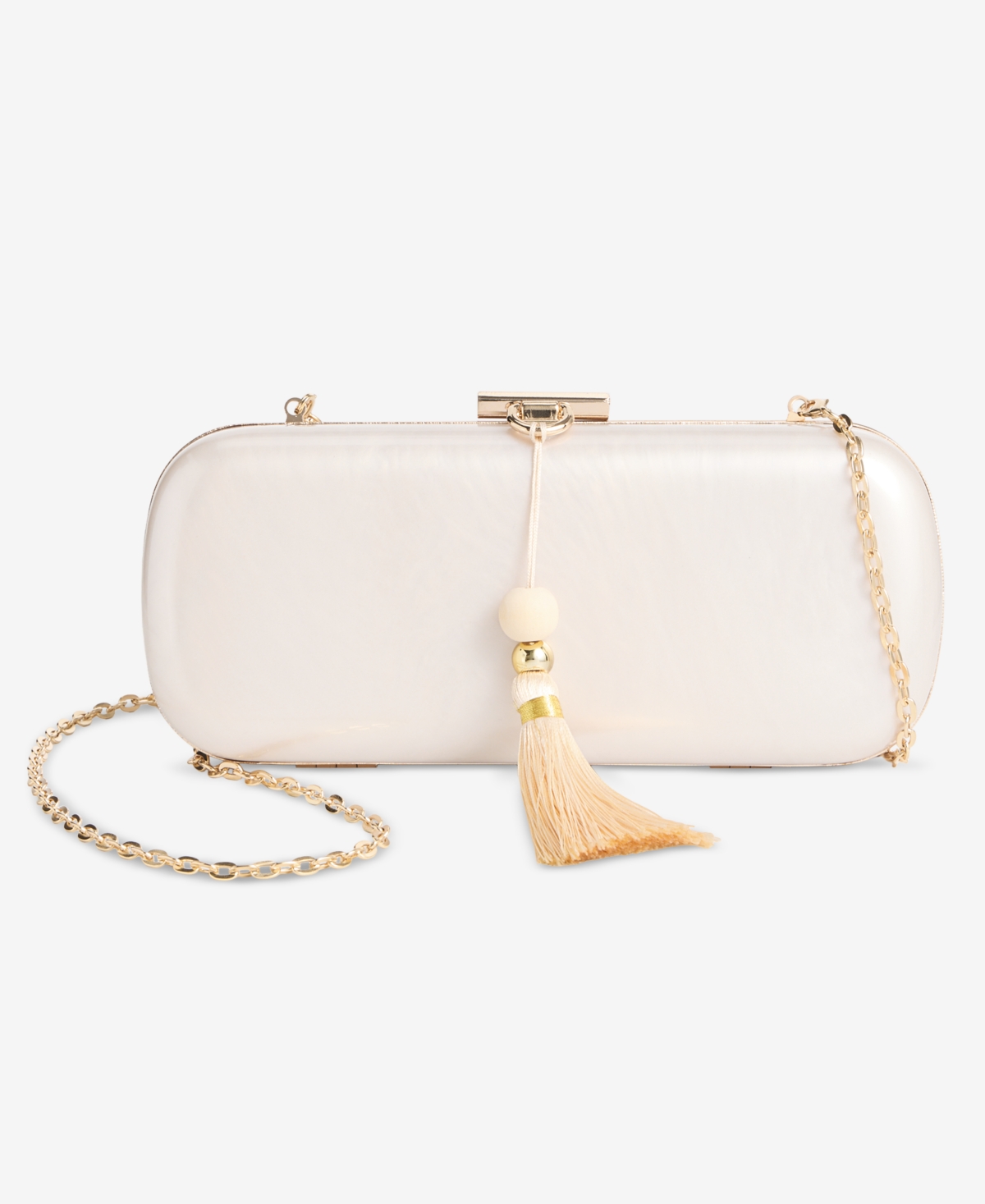 I.n.c. International Concepts Tassel-Detail Gold-Tone Clutch Handbag