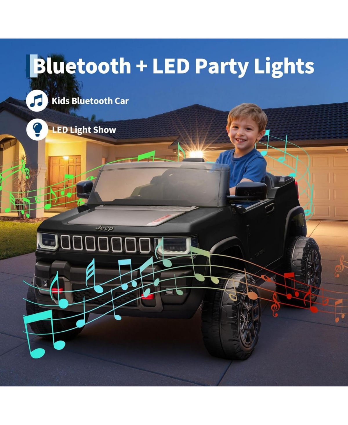 homfan 41.7 x 27.2 13.8 Inch Kids Electric Ride On Car Licensed 24V 2 Seater with Remote Control for Outdoor Play