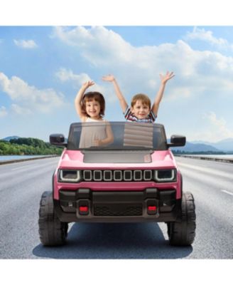 41.7 x 27.2 x 13.8 Inch Kids Electric Ride On Car Licensed 24V 2 Seater Car with Remote Control for Outdoor Play