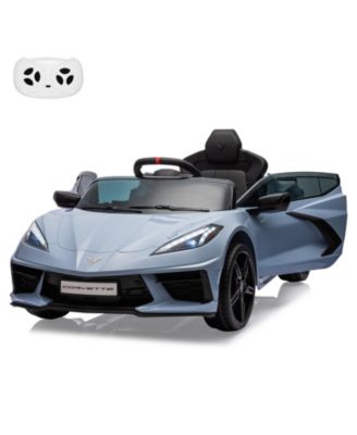 Licensed Sporty Car 12V Electric Ride-On Sports Car, Remote Control, LED Lights, Music, Visual Dashboard, Battery Powered Gift Toy for Kids