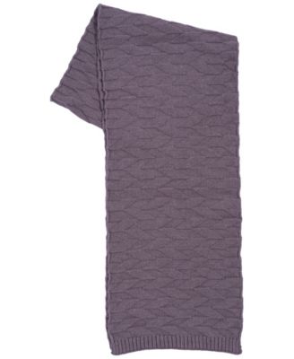 Men's Chevron Knit Ribbed-Hem Scarf