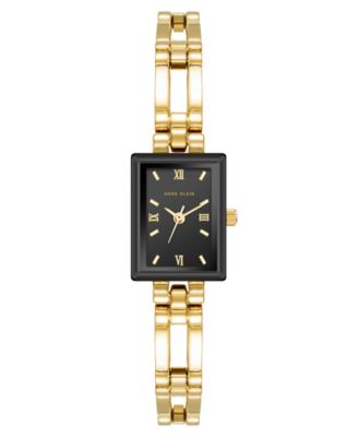 Women's Quartz Rectangle Gold-Tone Alloy Metal Bracelet Watch 28mm x 16.3mm