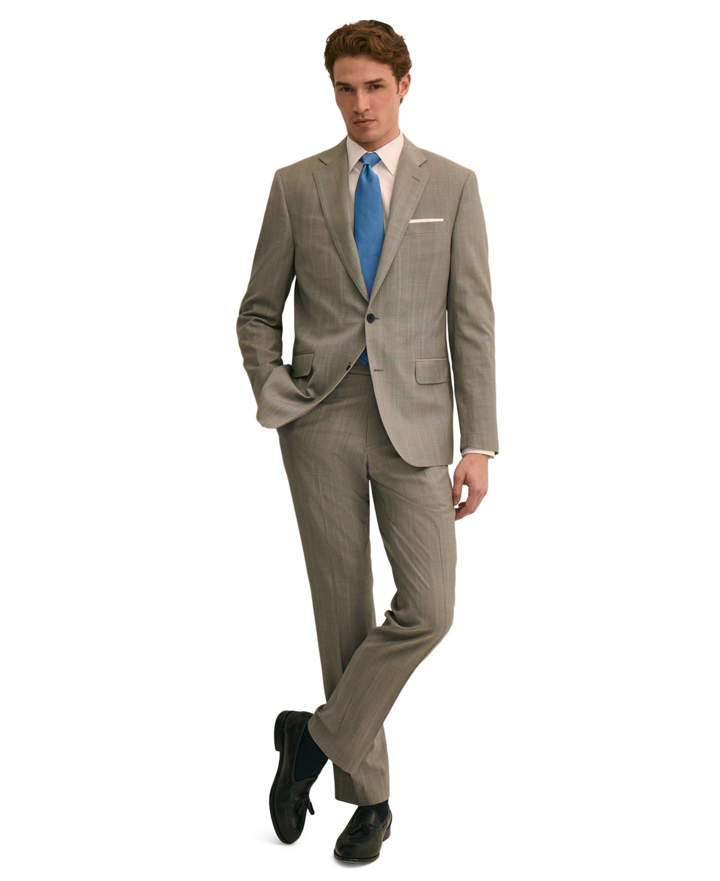 Brooks Brothers Men Classic-Fit Wool Blend Suit Separates, цвет: Серый — фото 2