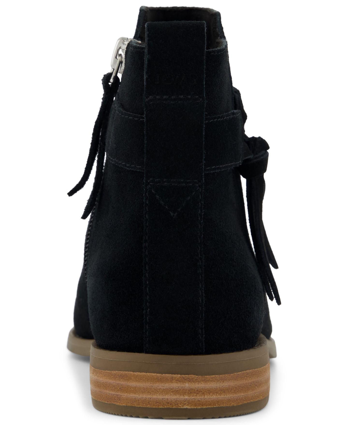 Женские ботинки TOMS Stacey Almond Toe Booties, цвет: Чёрный замшевый — фото 3
