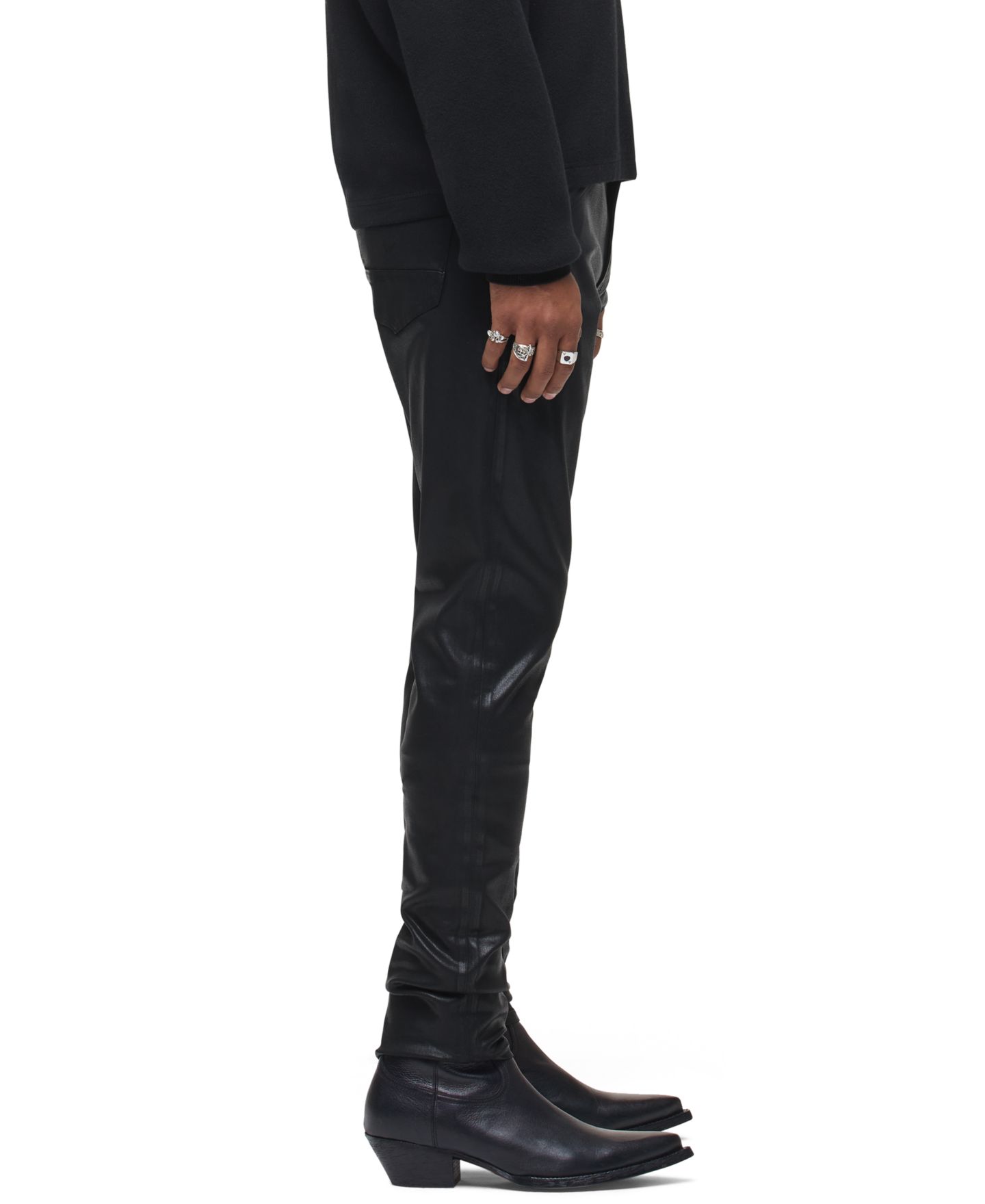Мужские джинсы Hudson Jeans Zack Skinny Zip-Fly Mid-rise, цвет: Угольно-чёрный — фото 2