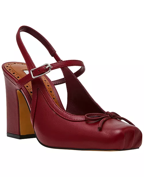 Steve Madden Women's Elaine Slingback Block Heel Ballet Pumps