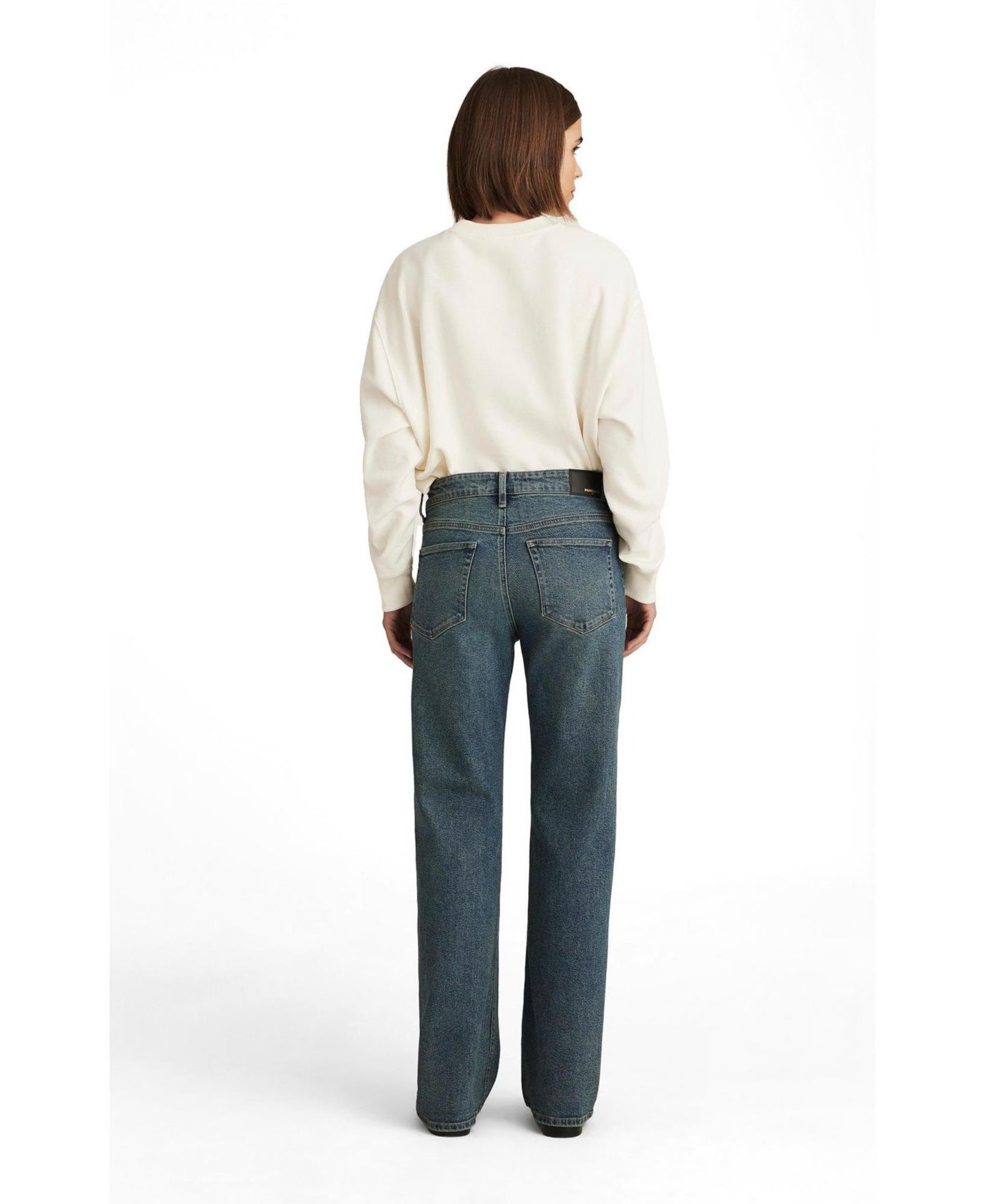 Женские джинсы Mavi Jeans Taylor High Rise Straight Leg In Mid Used Gold Premium, цвет: Золотой — фото 3