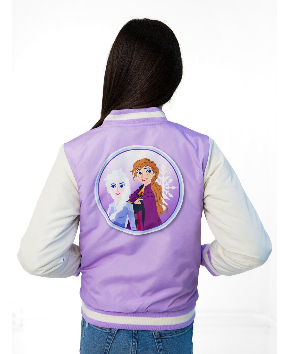 Frozen Little Girls' Varsity Bomber Jacket
