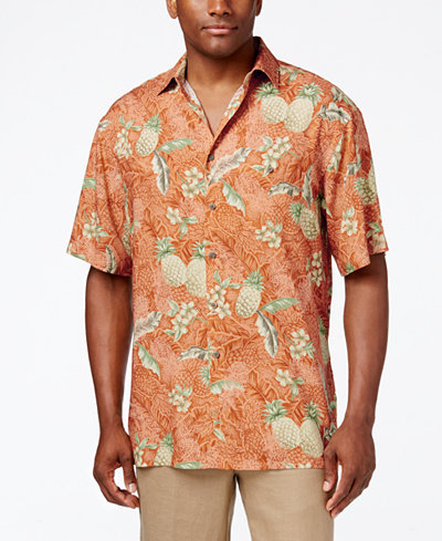Campia Moda Men's Tropical Pineapple-Print Short-Sleeve Shirt