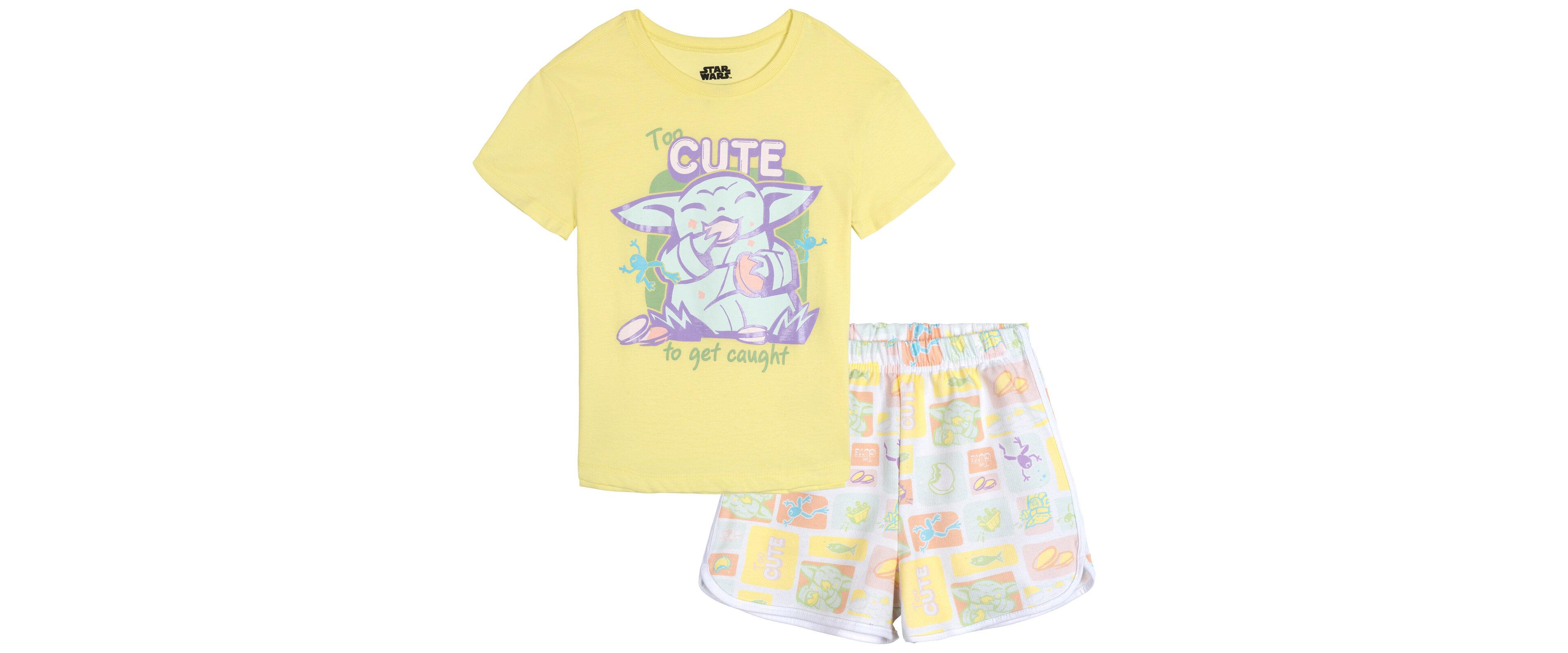 The Mandalorian Grogu Girls' 5-16 2-Piece T-Shirt and Shorts Set