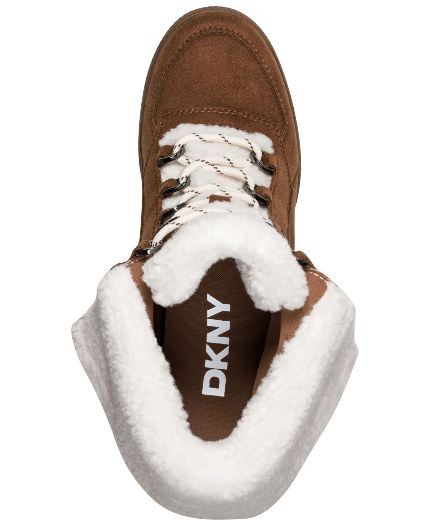 Женские кроссовки DKNY Salvadora Lace-Up Wedge, цвет: Орех — фото 4