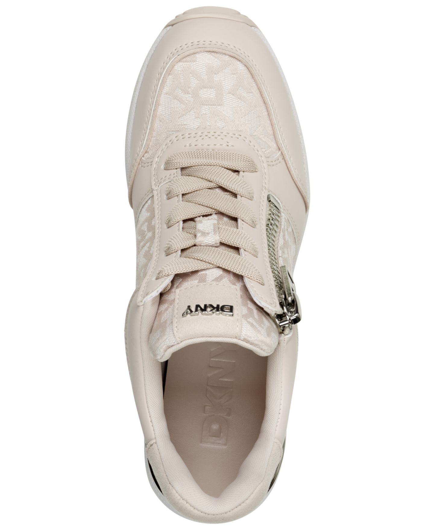 Женские кроссовки DKNY Kalina Lace-Up Wedge, цвет: Натуральный бежевый — фото 4