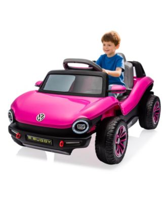 Licensed Volkswagen Beetle 12V Ride-On Car with Remote Control, LED Lights, Music, 66 lb Capacity, Ages 3+
