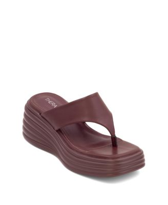 Women's Frame Square Toe Wedge Sandal