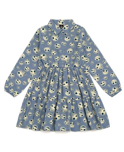 Платье Nightmare Before Christmas (2 to 4) Tiered Dress для девочек-малышей, цвет: Сланцевый синий