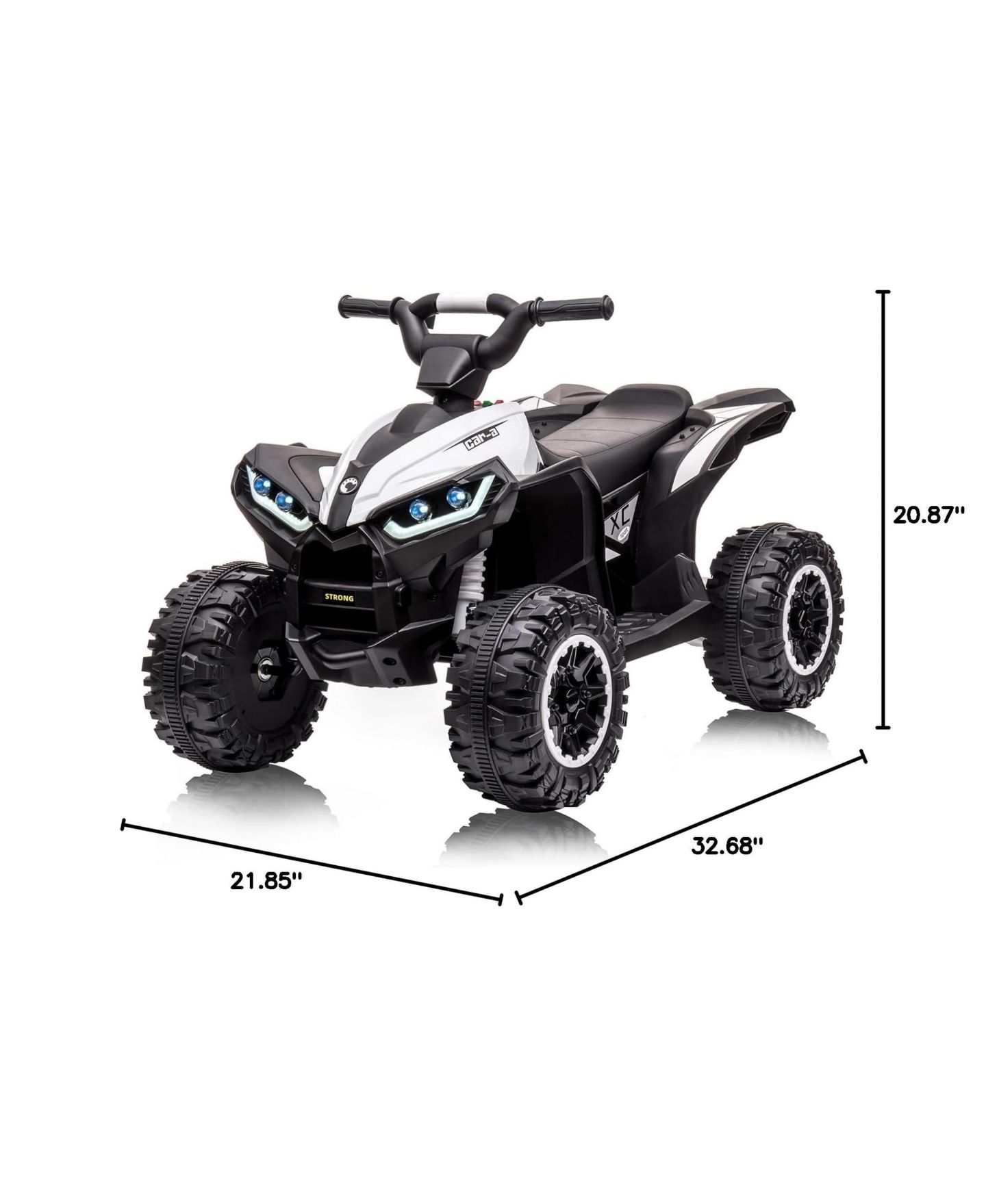 Детская игрушка homfan Kids ATV, 12V Ride On Toy ATV, Battery Powered 4 Wheeler Quad Car, Electric ATV with Remote Control, Music, Horn, Monitor Display, цвет: Чёрный — фото 2