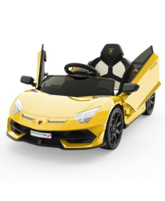 Licensed Lamborghini Electric Ride-On Car for Kids – Battery Powered Sports Car Toy with Remote Control, 2 Speeds, LED Headlights