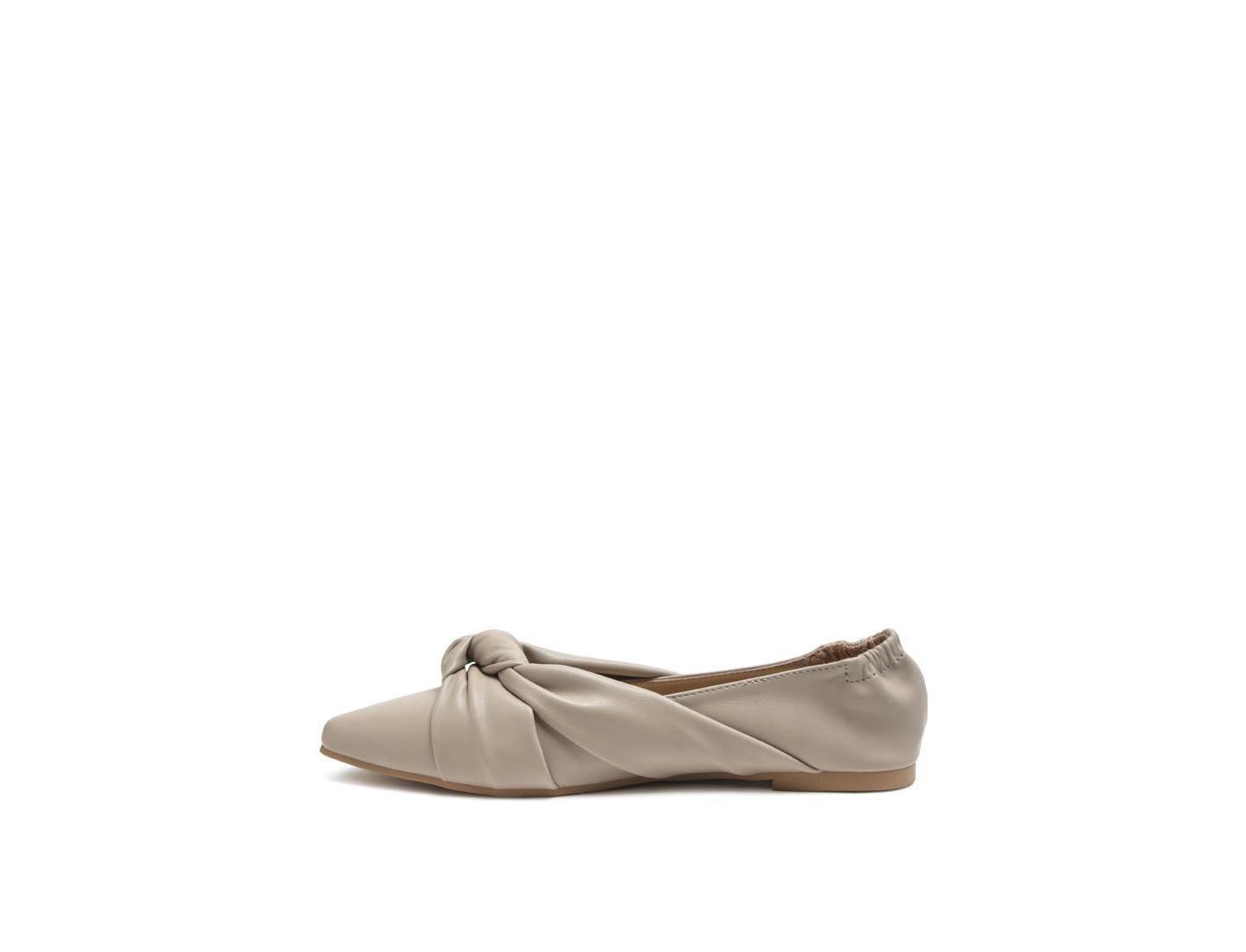 Женские балетки London Rag Norma Knot Detail Elasticated Ballet Flats, цвет: Бежевый / Хаки — фото 7