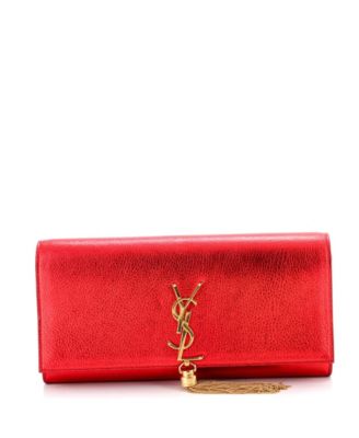 Long Classic Monogram Tassel Clutch Leather