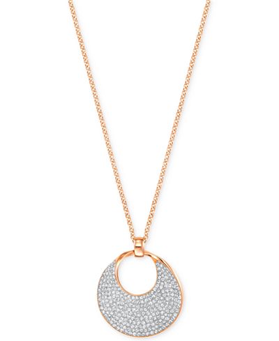 Swarovski Crystal Open Disc Pendant Necklace