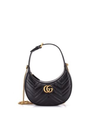 Mini GG Marmont Half Moon Hobo Matelasse Leather