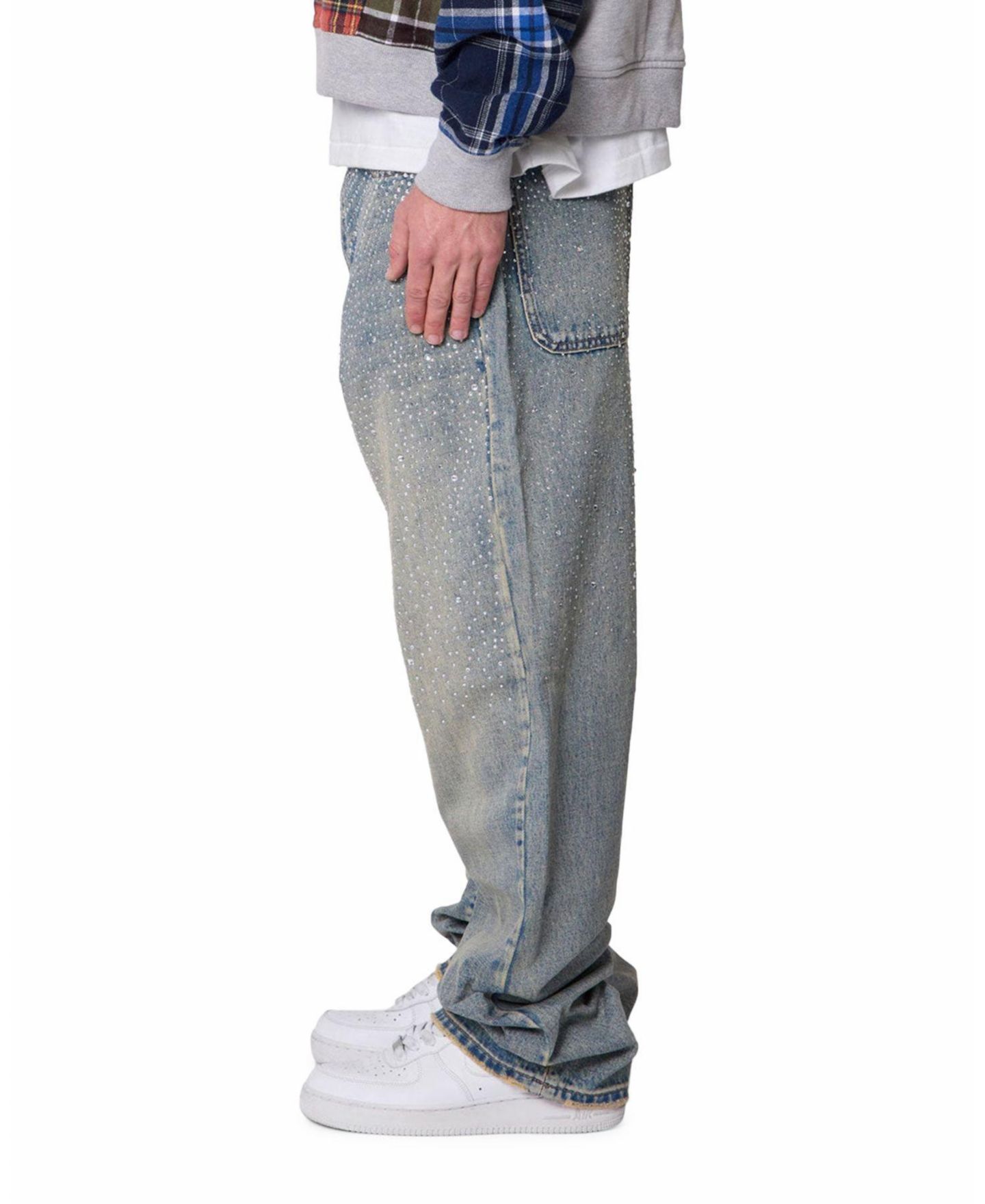Мужские джинсы mnml Ultra Baggy Gem Denim Jeans, цвет: Синий — фото 3