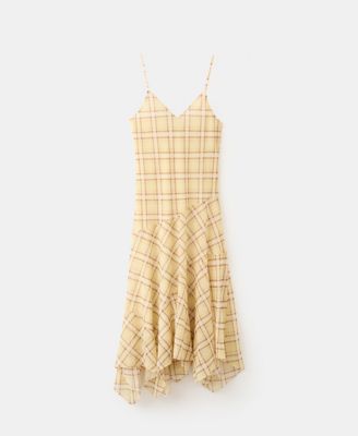 Women's Check Asymmetrical Dress
