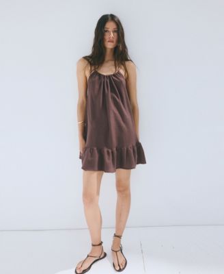 Women's Gathered Neckline Knit Dress