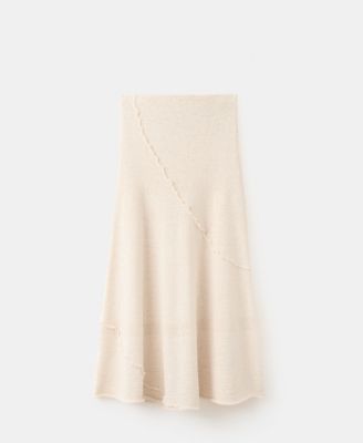 Women's Wavy Stitching Detail Knit Skirt