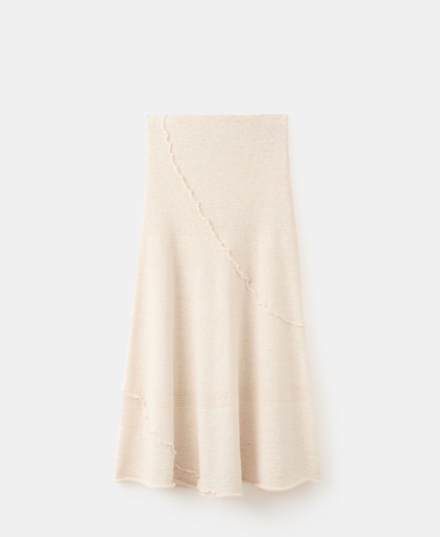 Женская юбка Mango Wavy Stitching Detail Knit, цвет: Пастельный коричневый — фото 1