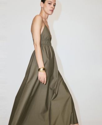 mango green long dress Maxi Dresses Office Chic