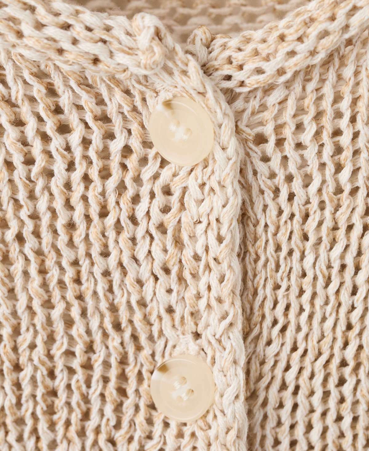 Mango Women's Buttons Heathered Knit Vest