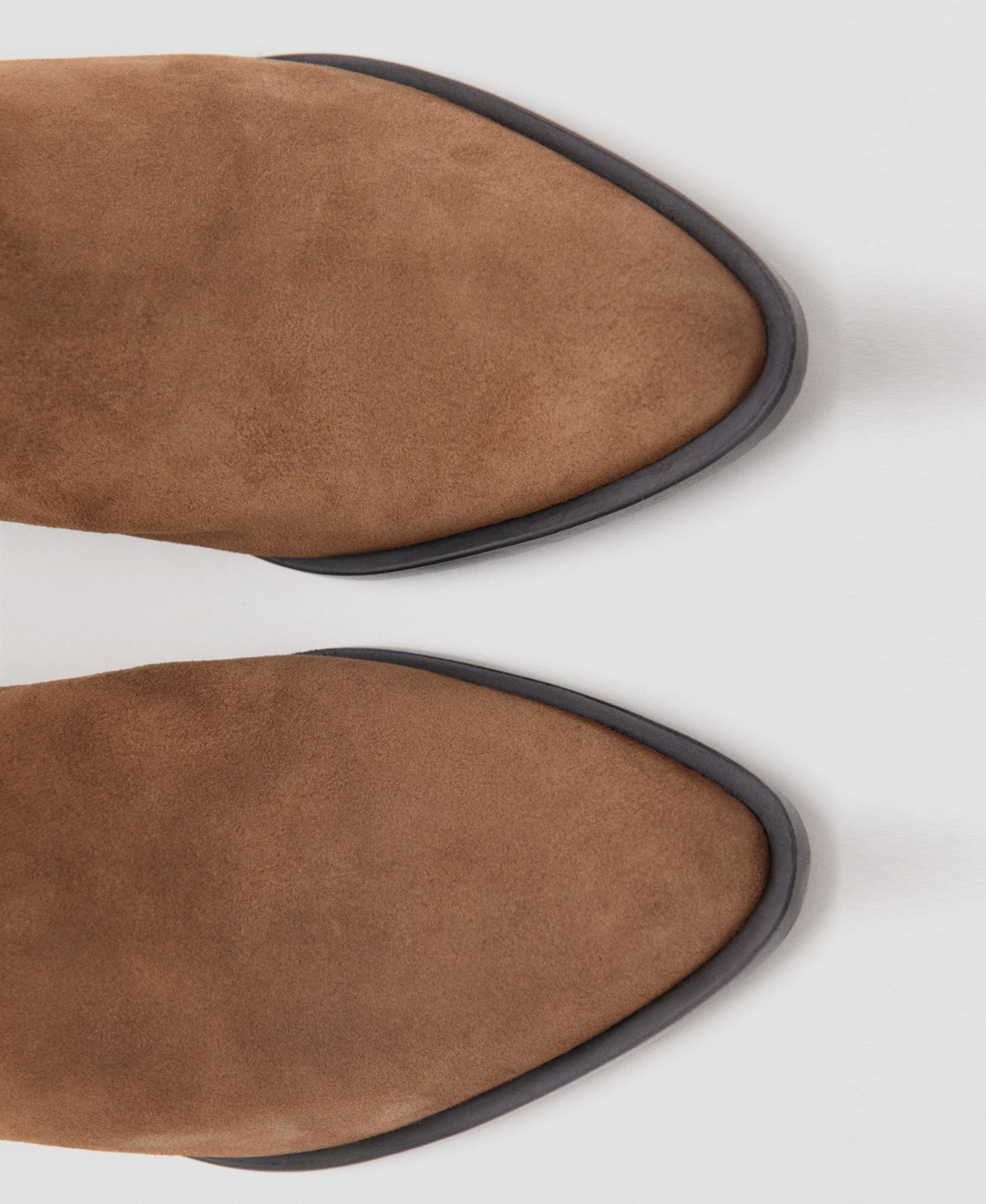 Женские ботинки MANGO Heel Suede Ankle, цвет: Средний коричневый — фото 3