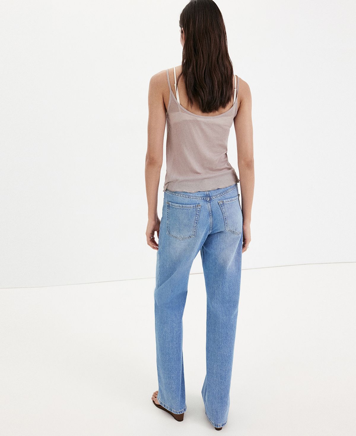 Mango Women's Danila High-Waisted Wide Leg Jeans view 8 — MAYCSS fashion products