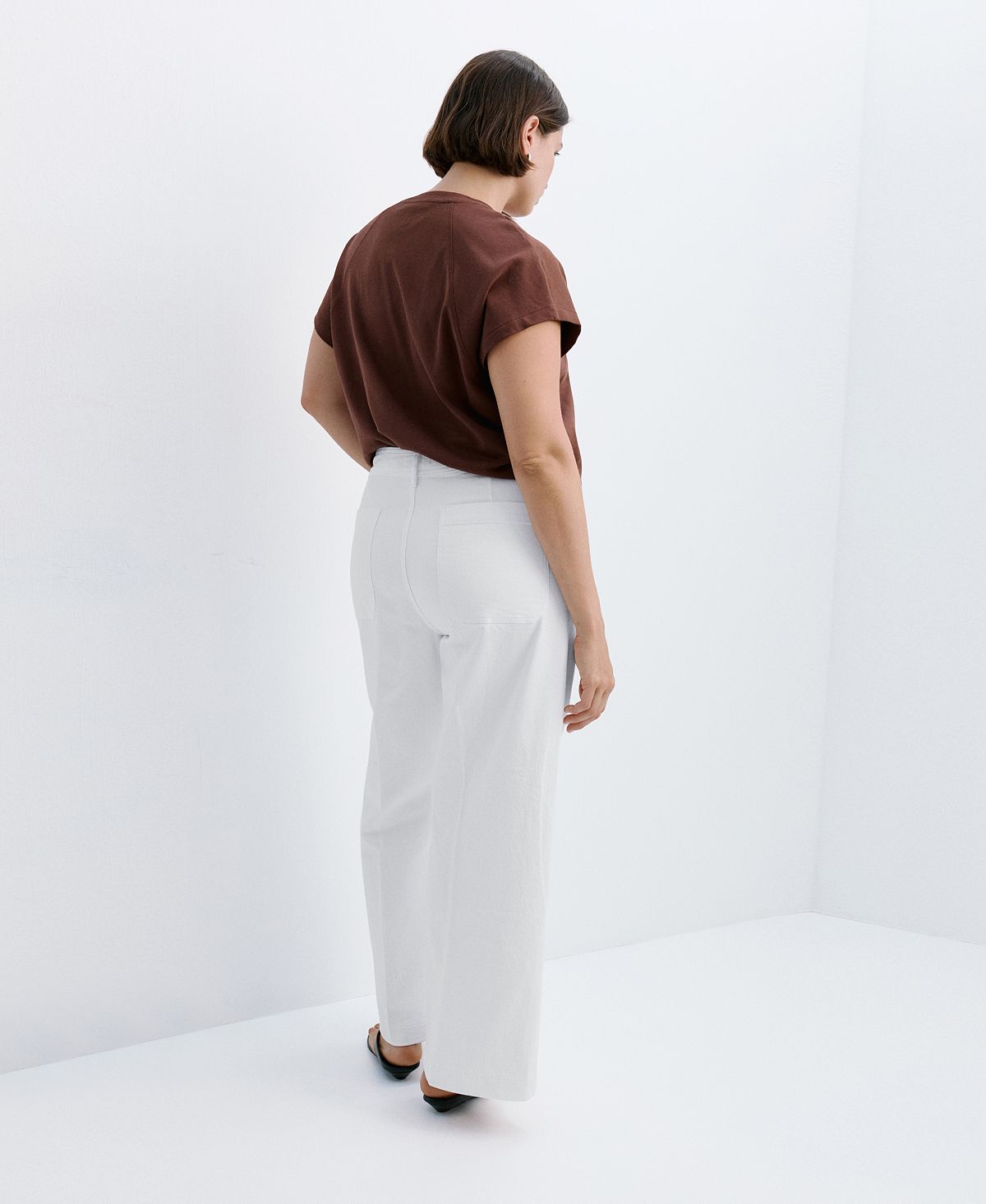 Mango Women's High-Waisted Wide leg Jeans view 5 — MAYCSS fashion products