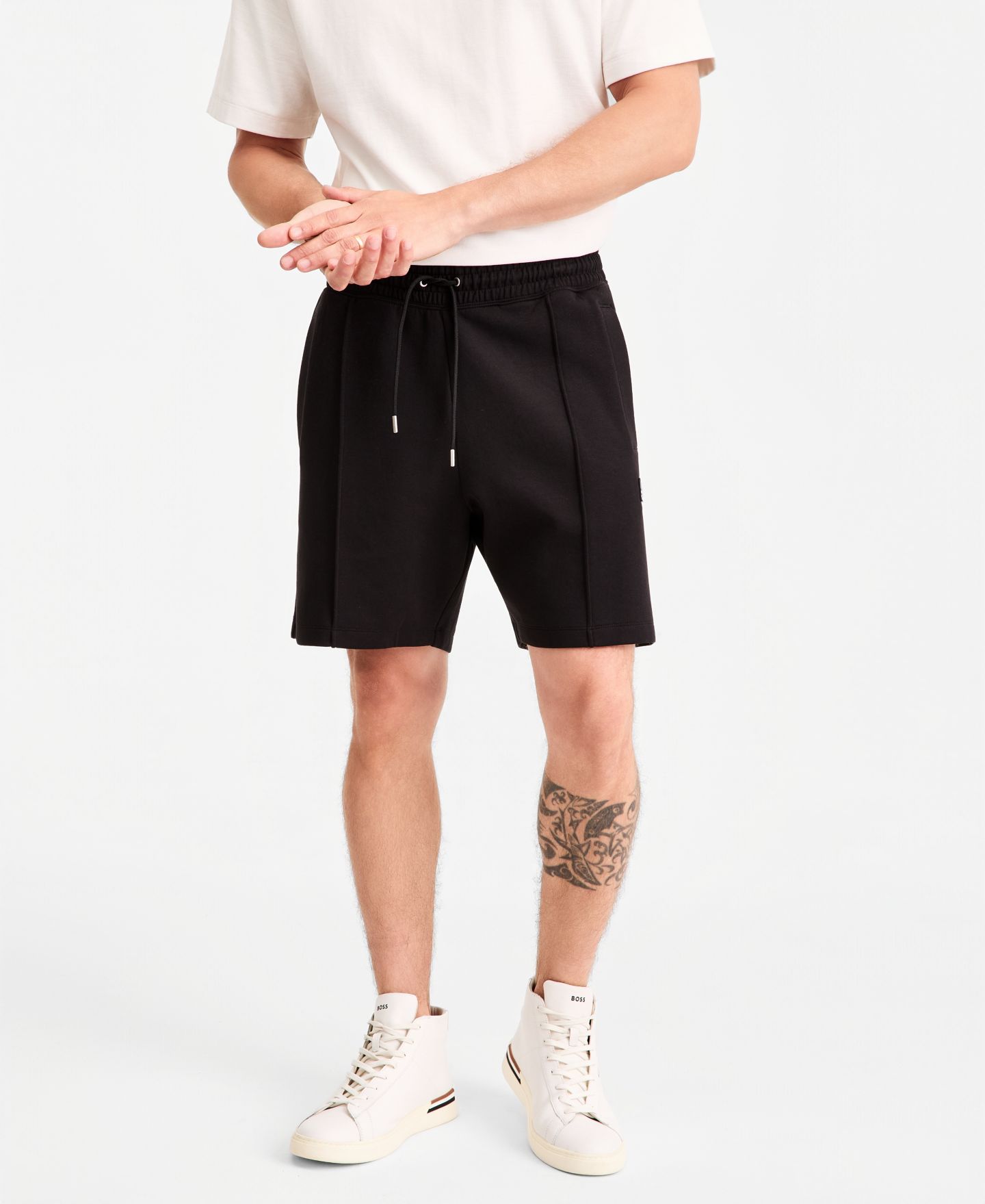 Мужские шорты Hugo Boss HUGO by Dima Pull-On Drawstring Shorts, 7" Inseam, цвет: Чёрный — фото 3