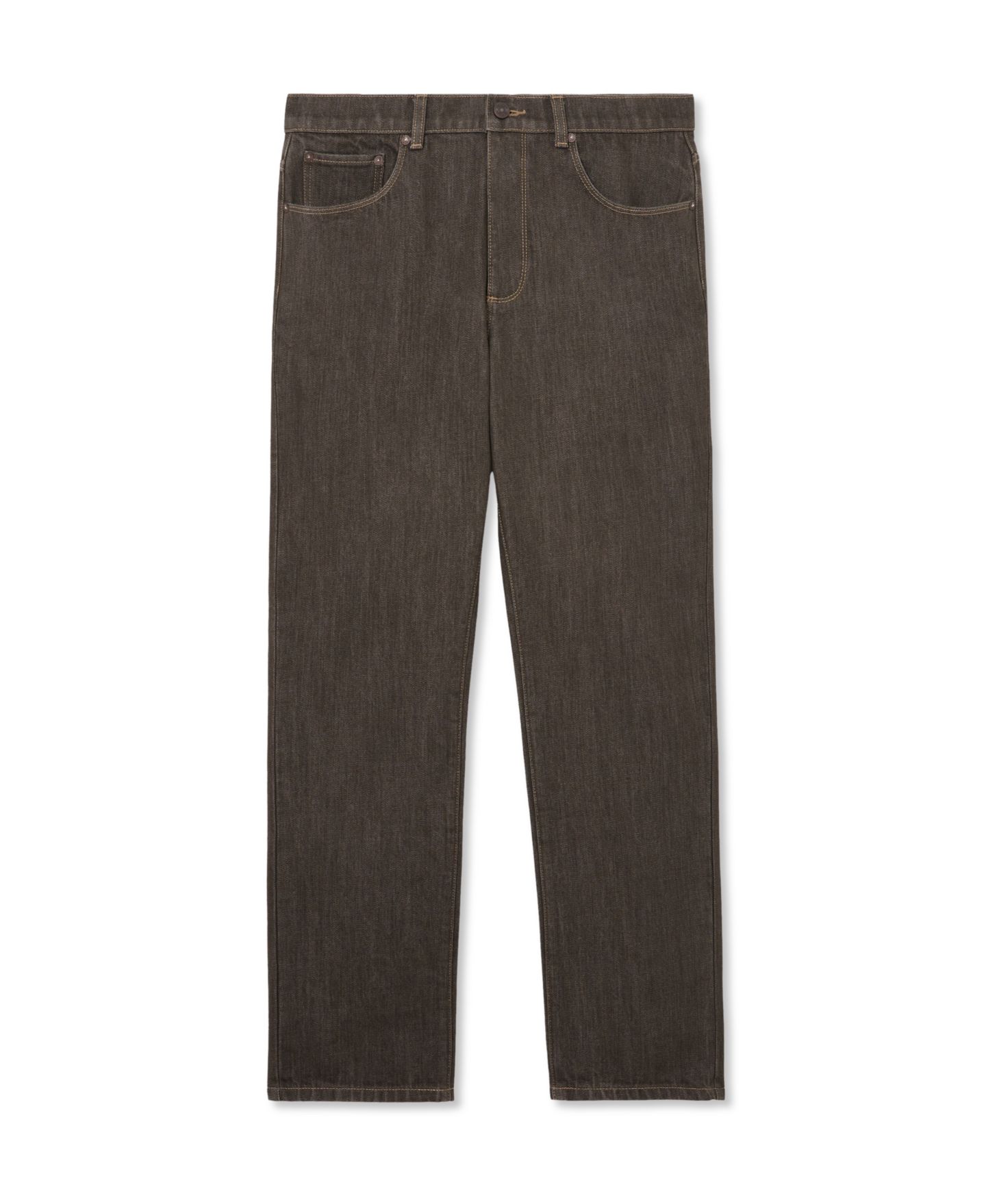 Мужские джинсы REISS Bishopsgate Straight-Leg, цвет: Коричневый — фото 2