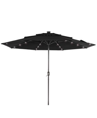 Enhance Your Outdoor Oasis with 10Feet LED 3-layer Patio Umbrella - Stylish, Durable, and Sun-Protective!