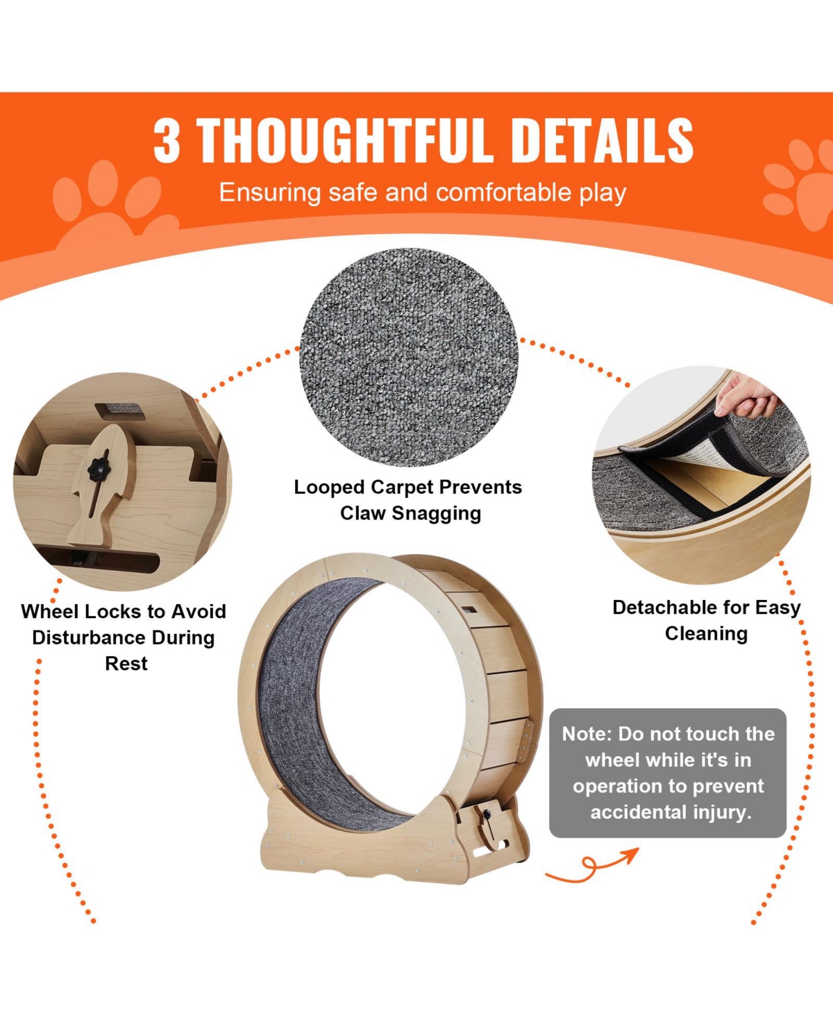 Vevor Cat Exercise Wheel Large Cat Treadmill Wheel for Indoor Cats