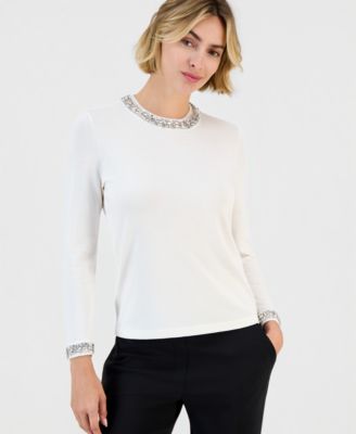 Women's Embellished Crewneck Sweater