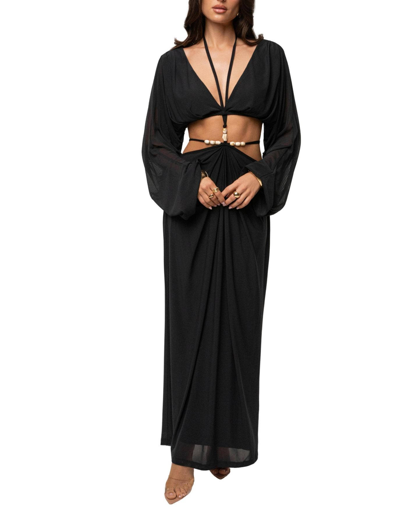Женский топ JLUXLABEL Selene Draped, цвет: Чёрный — фото 8