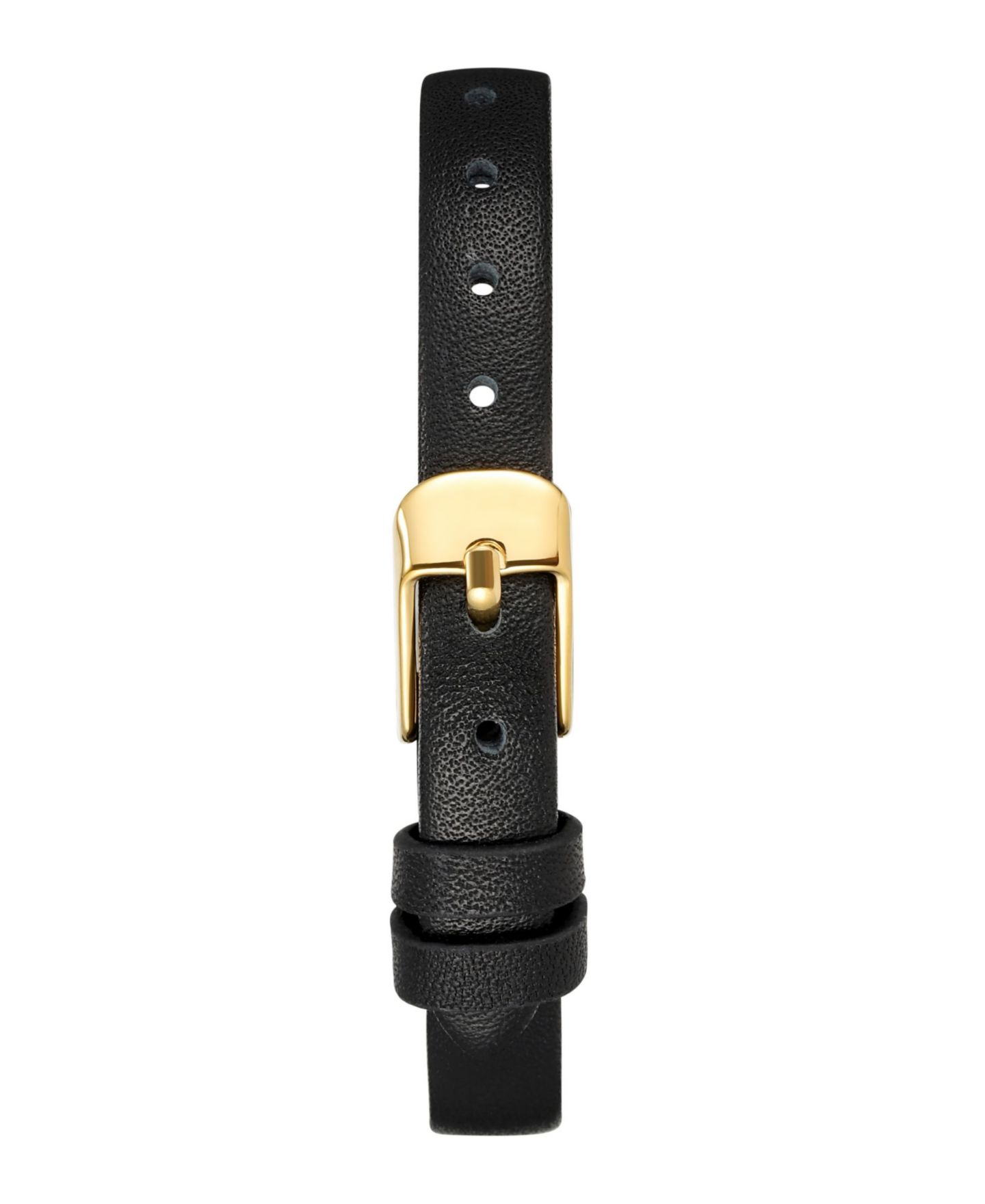 Женские часы ADORNIA Gold Milan Black Leather Band and Black Face Watch — фото 2