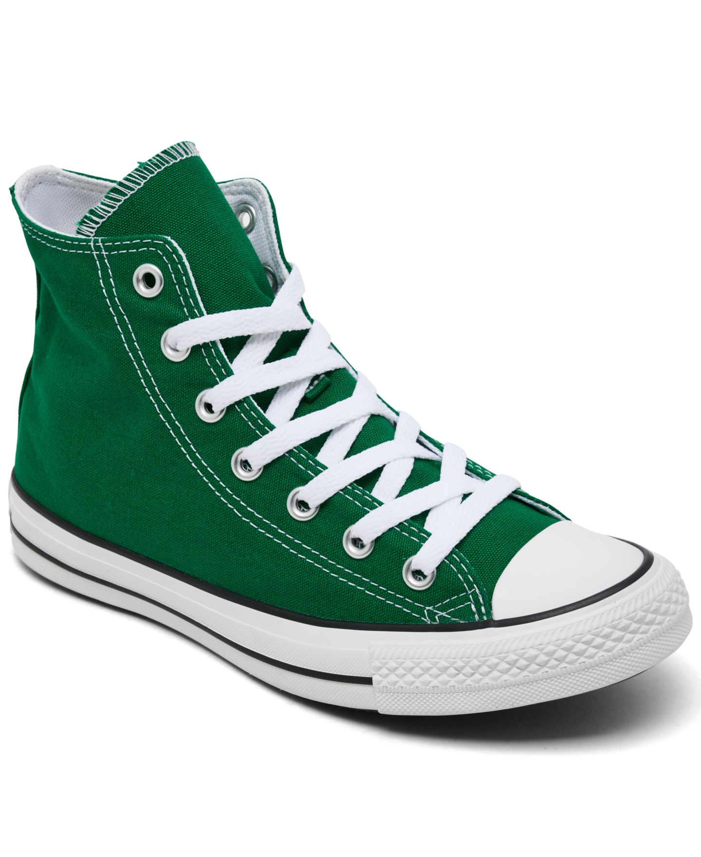 Женские кроссовки Converse Chuck Taylor High Top, цвет: Зелёный / Белый — фото 1