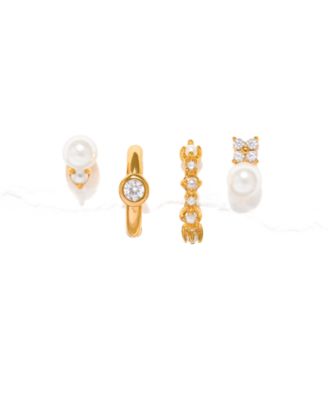 Crystal Cozumel Imitation Pearl Earring Set
