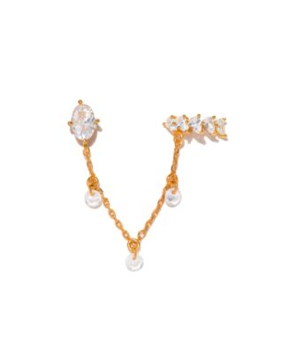 Crystal Dew You Ear Cuff + Stud Earrings