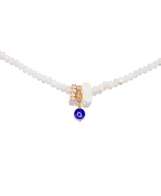 Crystal Evil Eye Charm Beaded Necklace