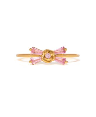 Crystal Rosette Ribbon Ring